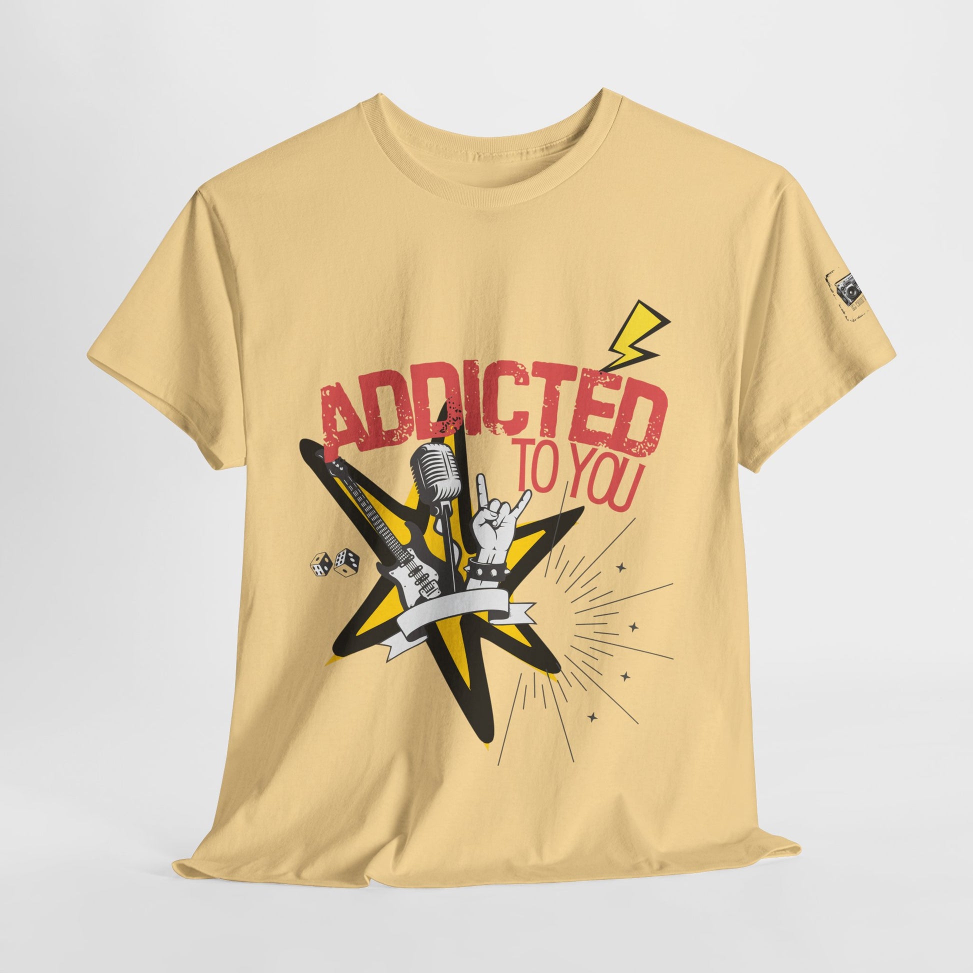 "Addicted to You" – Sad Songs & Soft Cotton Tee | Casual Graphic Tee, Gift for Music Lovers, Trendy Streetwear, Comfortable Everyday Wear, [...] - Mixtape Hearts