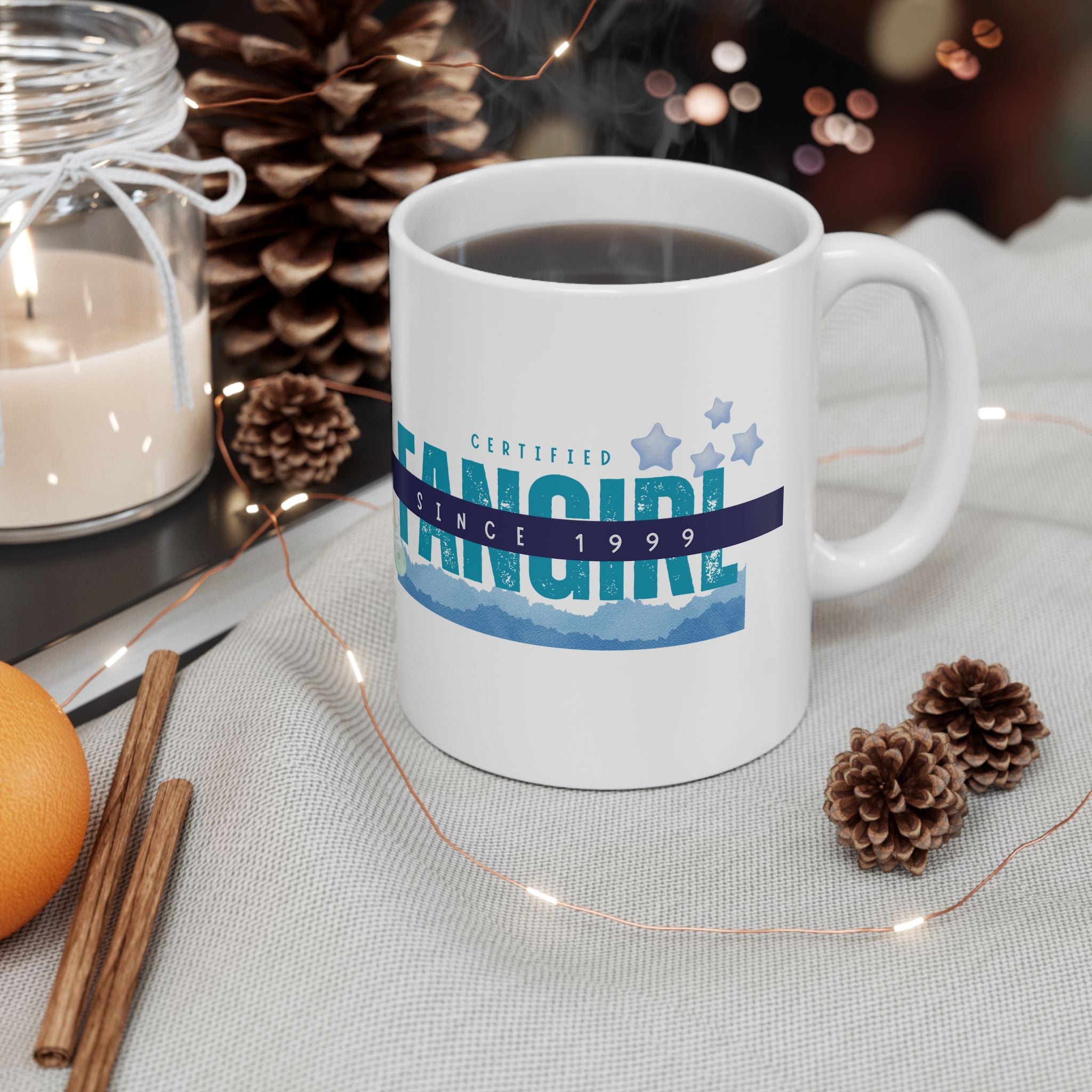 Certified Fangirl Since 1999 – Nostalgic Boyband Mug - Unique Gift for Music Lovers, Coffee Cup, Tea Mug, Personalized Gift, Musician's Essential - Mixtape Hearts