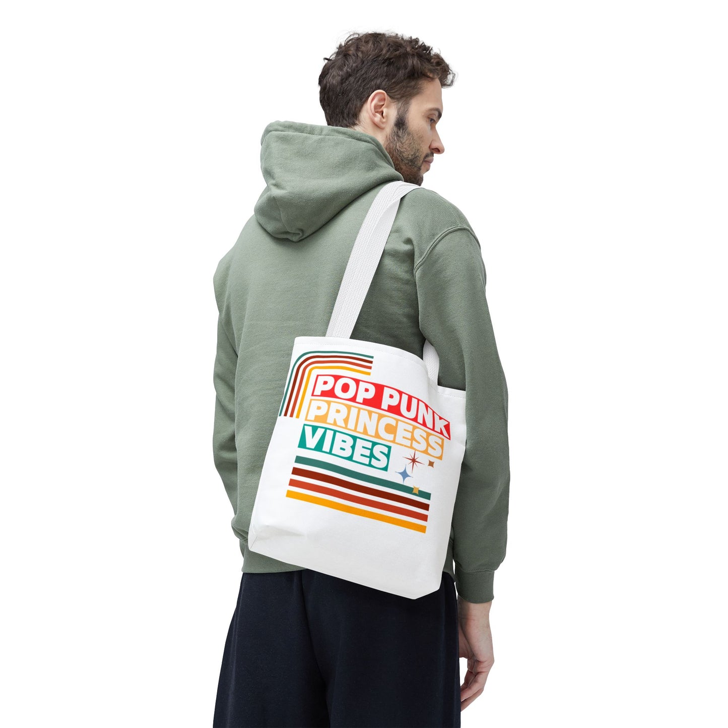 Pop Punk Princess Vibes – Loud & Cute Tote Bag– Emotional Era Tote Bag - AOP, Fun and Stylish, Perfect for Music Lovers, Gift for Friends, Everyday Use, Beach Bag, Eco-Friendly - Mixtape Hearts
