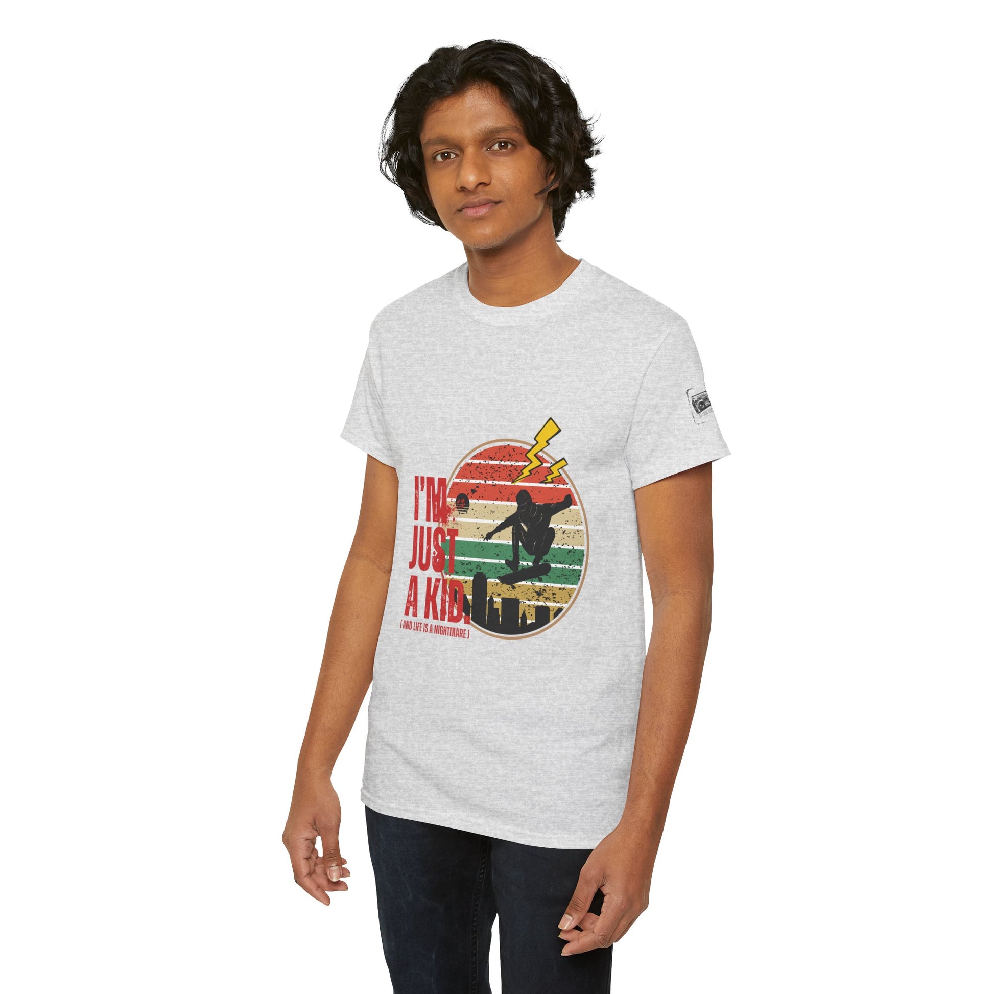 I’m Just a Kid T-Shirt – 2000s Pop Punk Graphic Tee Inspired by Simple Plan, Unisex Cotton T-Shirt, Gift for Young Explorers, Playful Design for All Ages - Mixtape Hearts