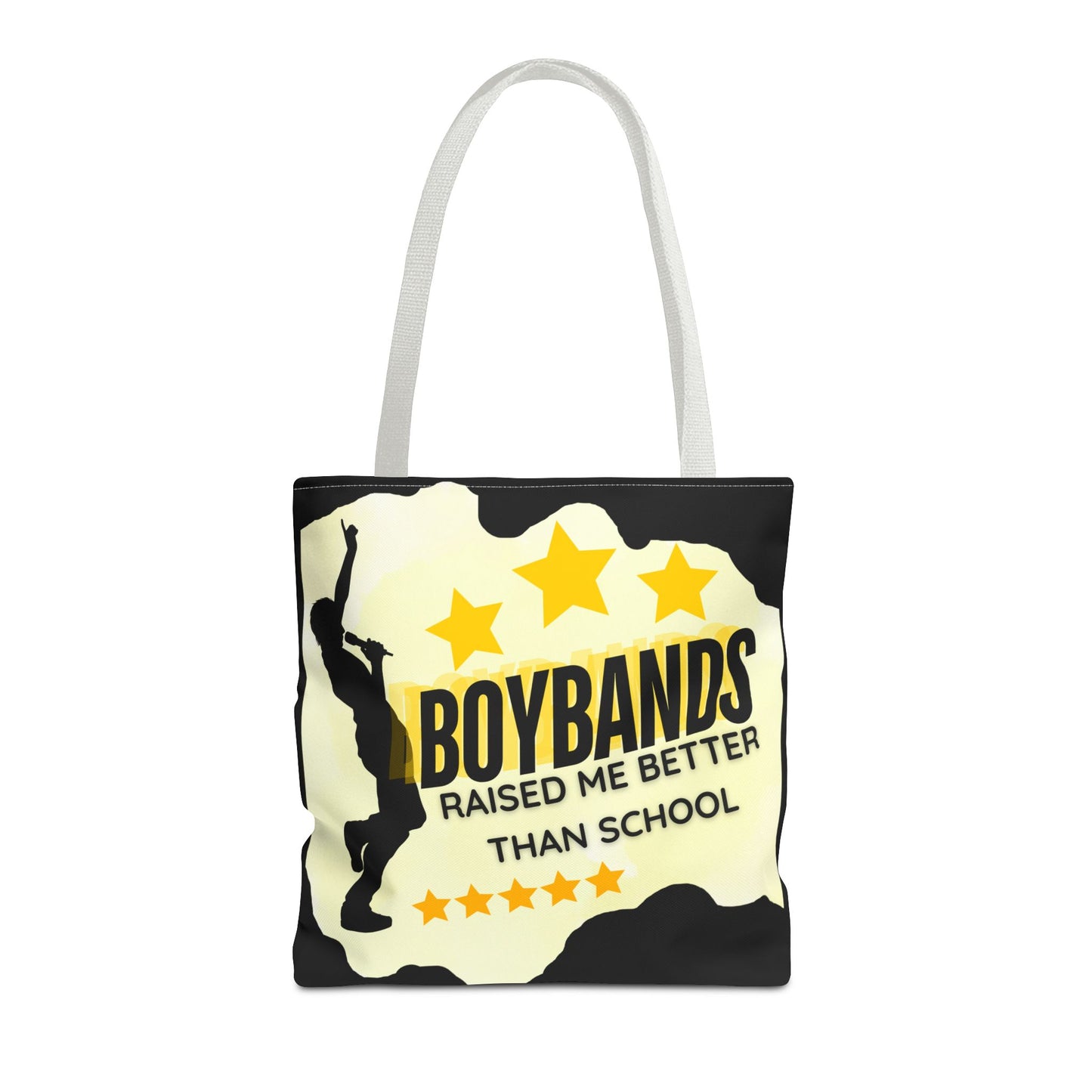 Boybands Raised Me Better Than School – Retro Music Tote – Pop Music Tote Bag – Nostalgic Music Tote - Mixtape Hearts