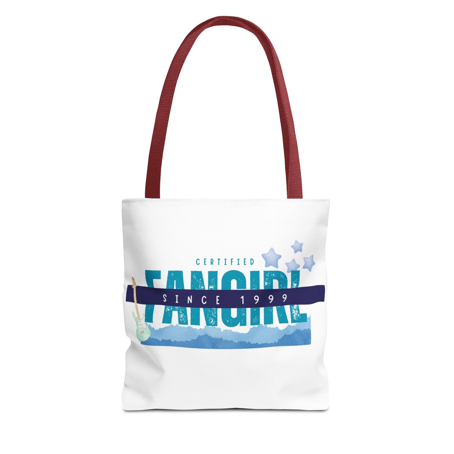 Certified Fangirl Since 1999 – Nostalgic Music Tote, Cute Tote, Gift for Fangirls, Fan Merchandise, Artsy Bag, AOP Design - Mixtape Hearts