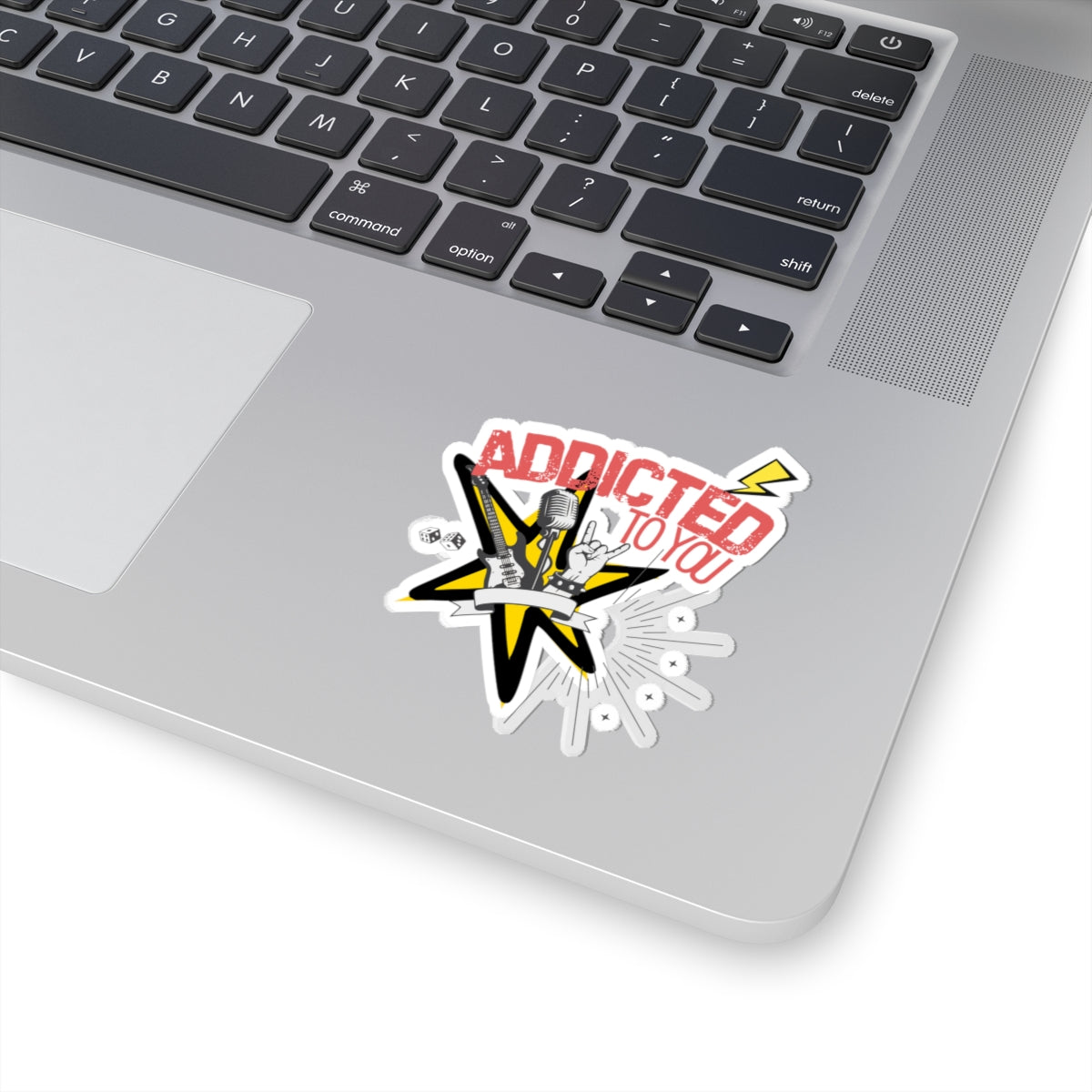 "Addicted to You" Pop Punk Kiss-Cut Sticker - Nostalgic Vibes for Fun Decor, Perfect for Kids, Teens, and Parents, Great for Birthdays, Parties, or School! - Mixtape Hearts