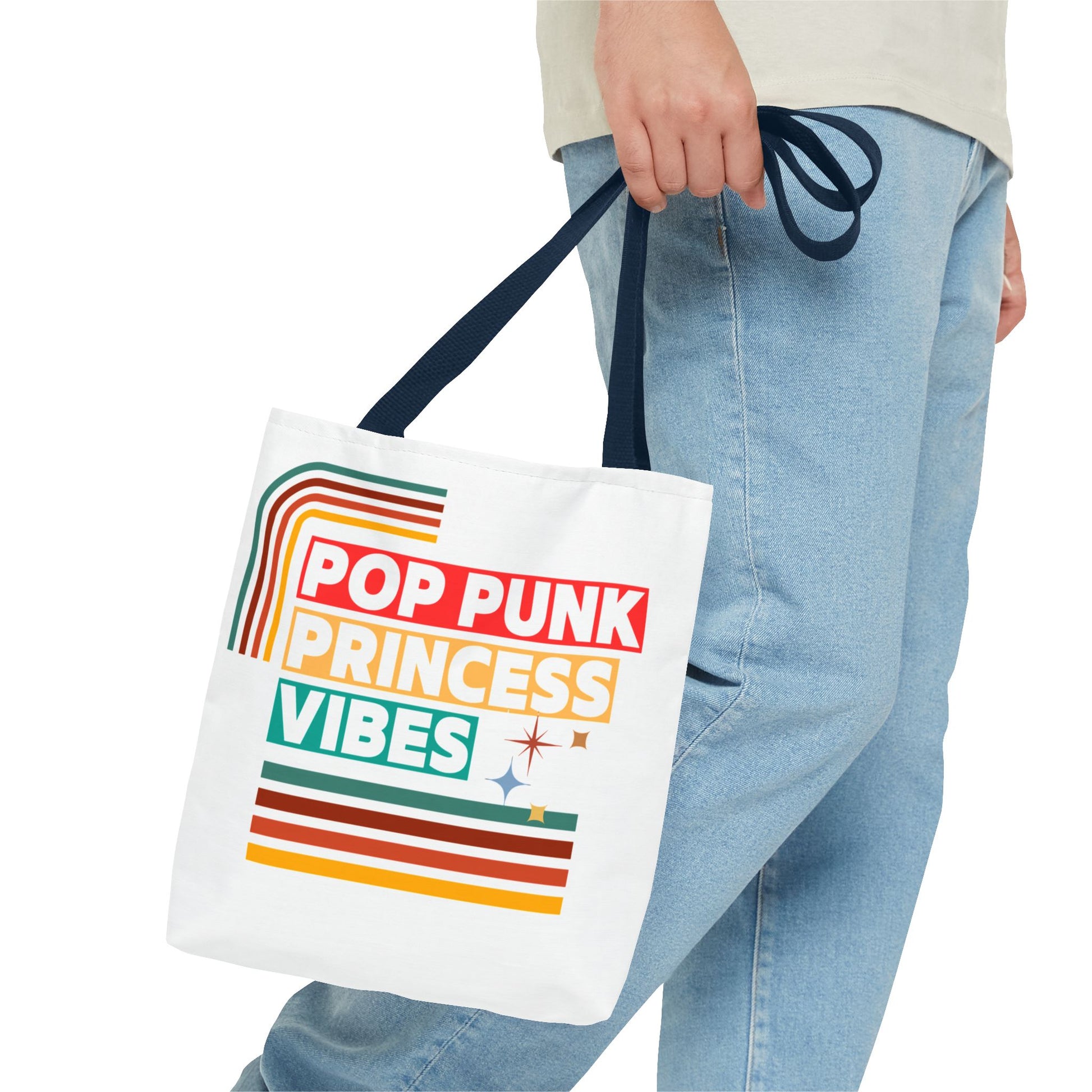 Pop Punk Princess Vibes – Loud & Cute Tote Bag– Emotional Era Tote Bag - AOP, Fun and Stylish, Perfect for Music Lovers, Gift for Friends, Everyday Use, Beach Bag, Eco-Friendly - Mixtape Hearts