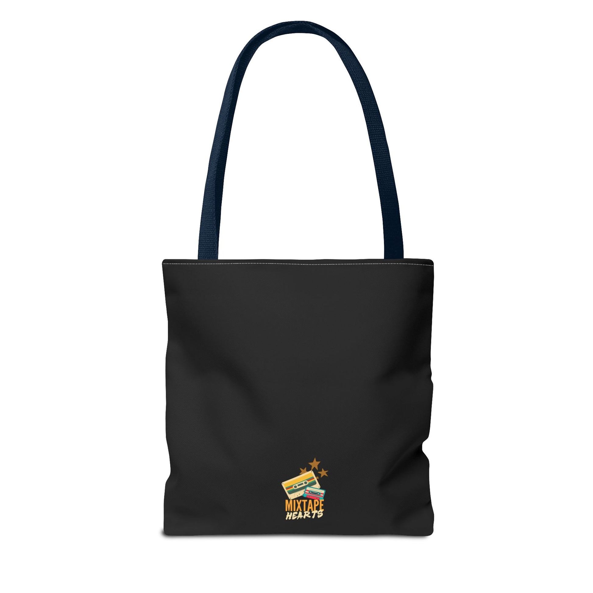 Raised on Boybands & Burnt CDs Tote Bag – Nostalgic Music Tote, Cute Tote, Gift for Fangirls, Fan Merchandise, Artsy Bag, AOP Design - Mixtape Hearts