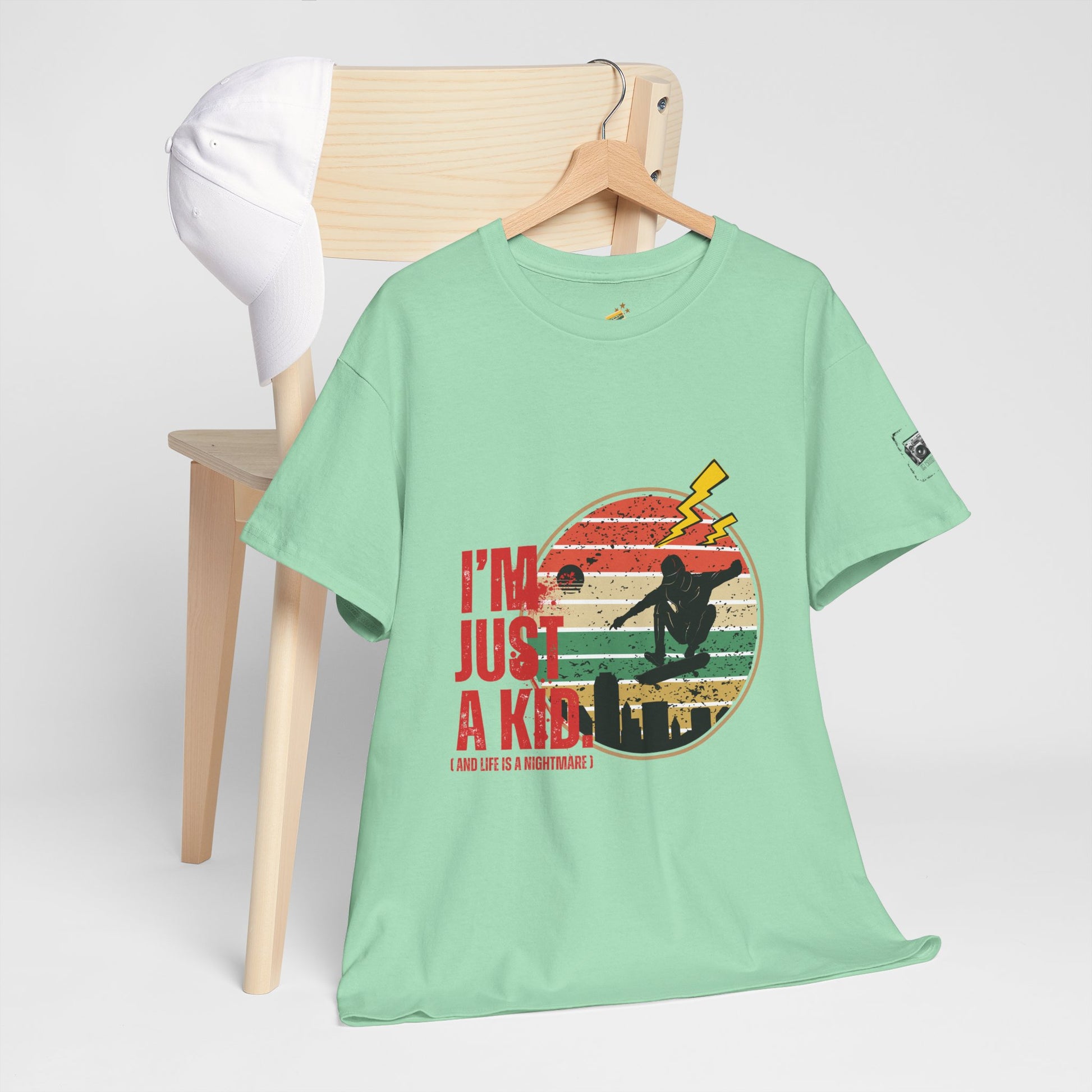 I’m Just a Kid T-Shirt – 2000s Pop Punk Graphic Tee Inspired by Simple Plan, Unisex Cotton T-Shirt, Gift for Young Explorers, Playful Design for All Ages - Mixtape Hearts