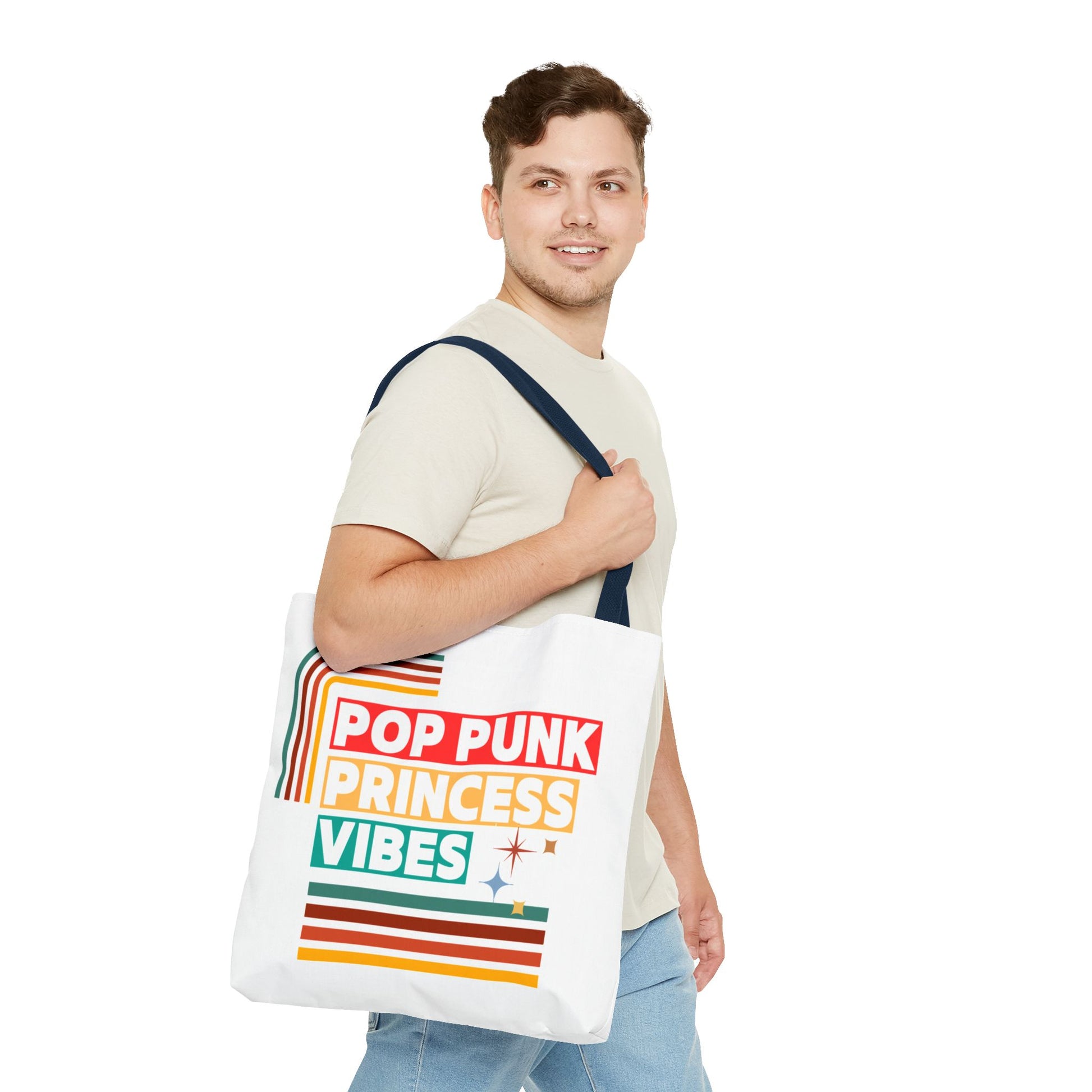 Pop Punk Princess Vibes – Loud & Cute Tote Bag– Emotional Era Tote Bag - AOP, Fun and Stylish, Perfect for Music Lovers, Gift for Friends, Everyday Use, Beach Bag, Eco-Friendly - Mixtape Hearts