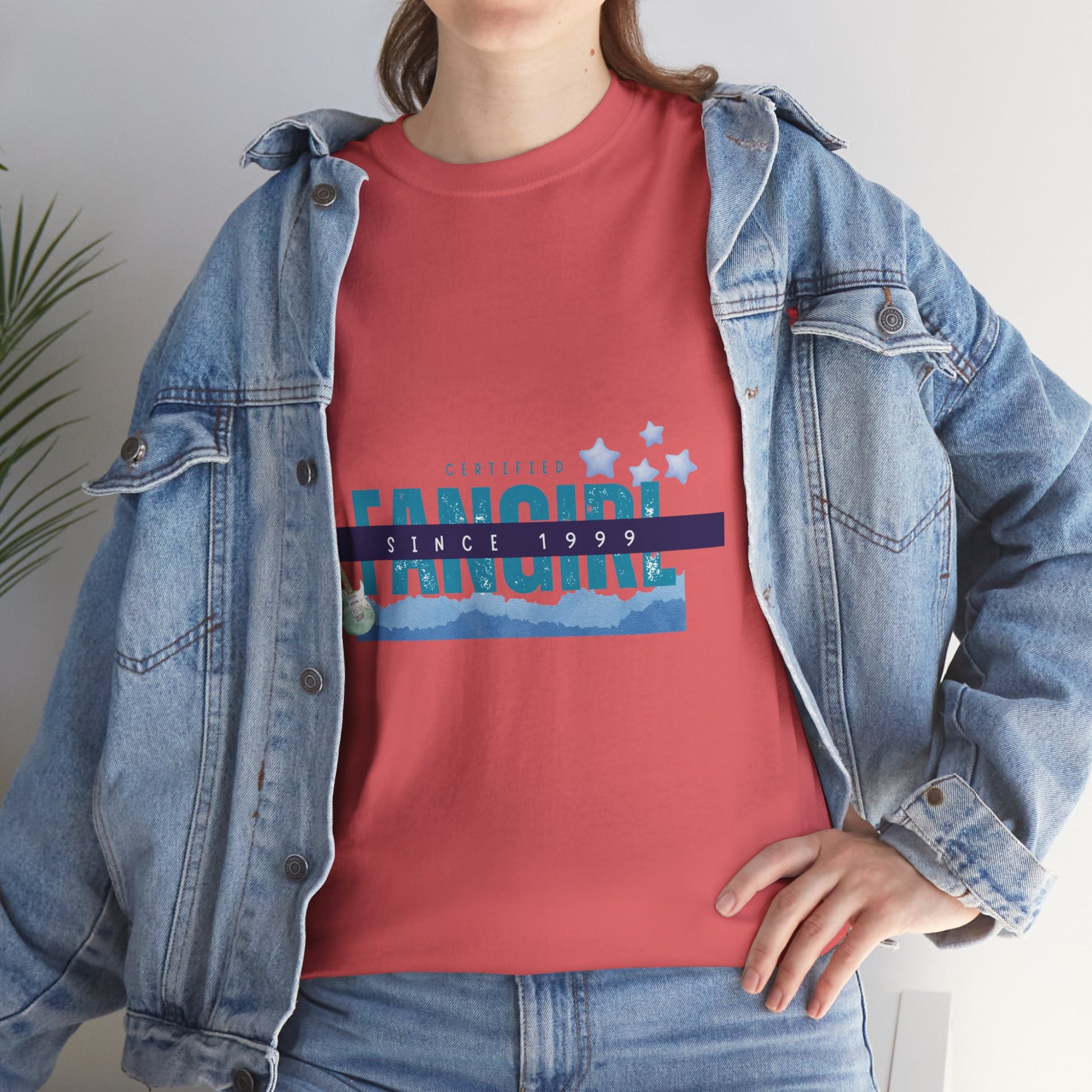 Certified Fangirl Since 1999 – Retro Pop Music Tee, Casual Tee, Graphic T-Shirt, Gift for Fans, Summer Wear, Everyday Comfort - Mixtape Hearts
