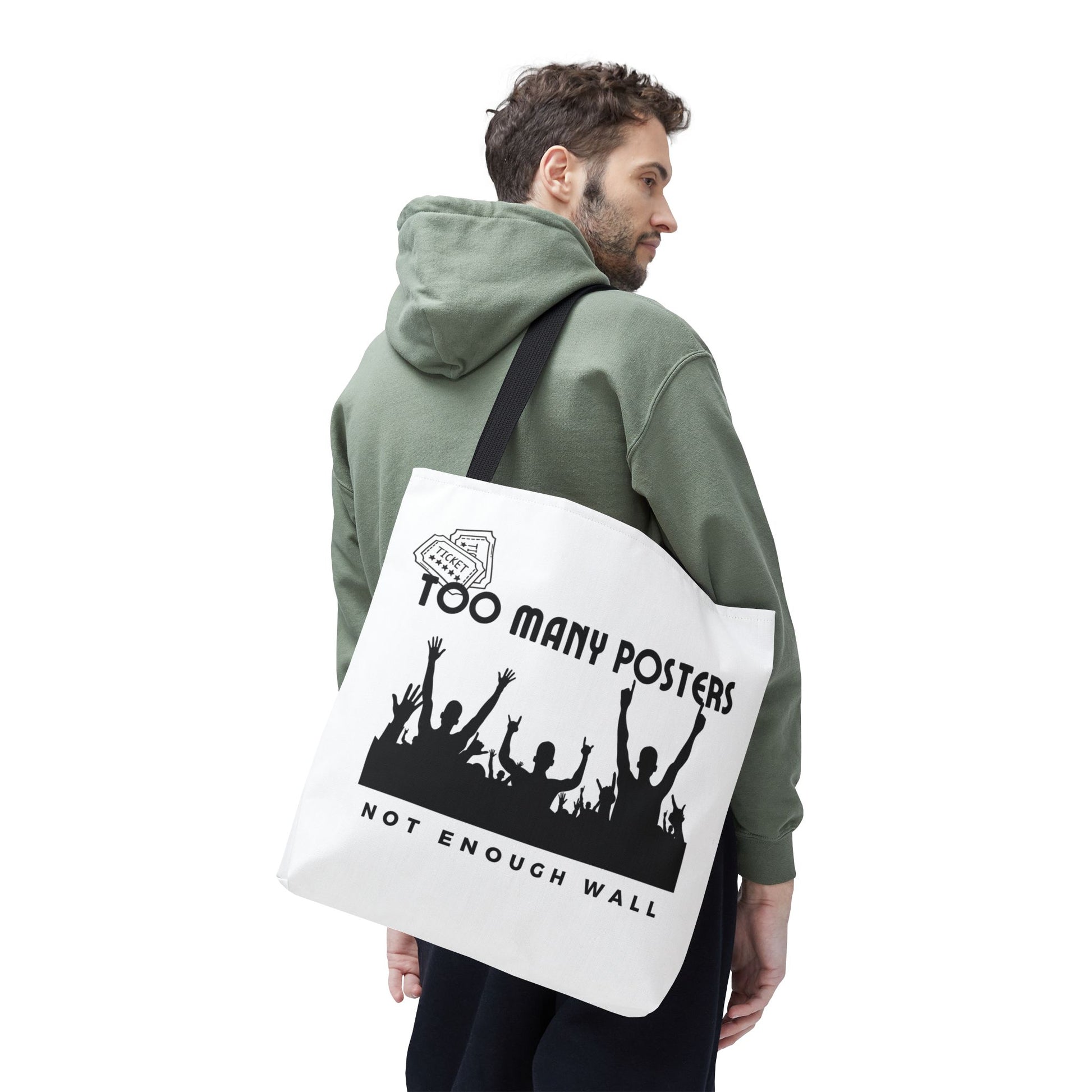 Too Many Posters, Not Enough Wall – Fangirl Era Tote Bag - AOP, Fun and Stylish, Perfect for Music Lovers, Gift for Friends, Everyday Use, Beach Bag, Eco-Friendly - Mixtape Hearts