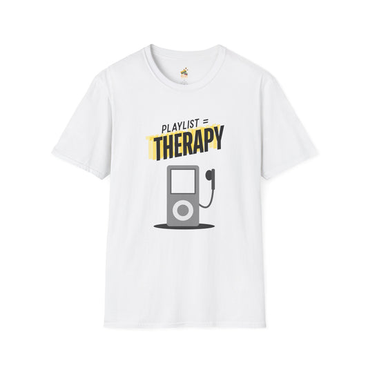 Playlist = Therapy – Unisex T-Shirt– 90s Nostalgia Unisex Tee| Gift for Walkman Fans, Vintage Style Tee, Casual Wear, Concert Outfit, Unisex Apparel