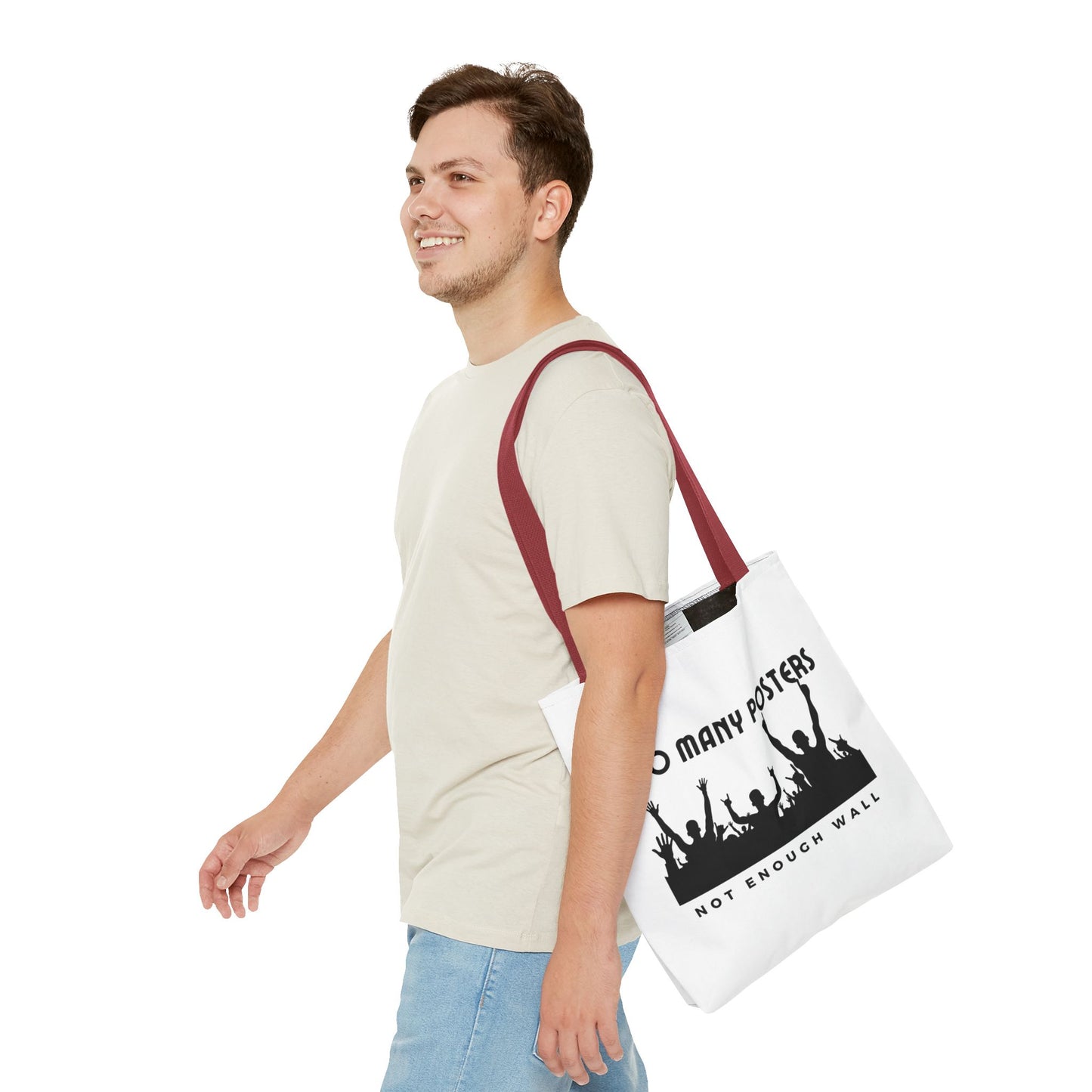 Too Many Posters, Not Enough Wall – Fangirl Era Tote Bag - AOP, Fun and Stylish, Perfect for Music Lovers, Gift for Friends, Everyday Use, Beach Bag, Eco-Friendly - Mixtape Hearts