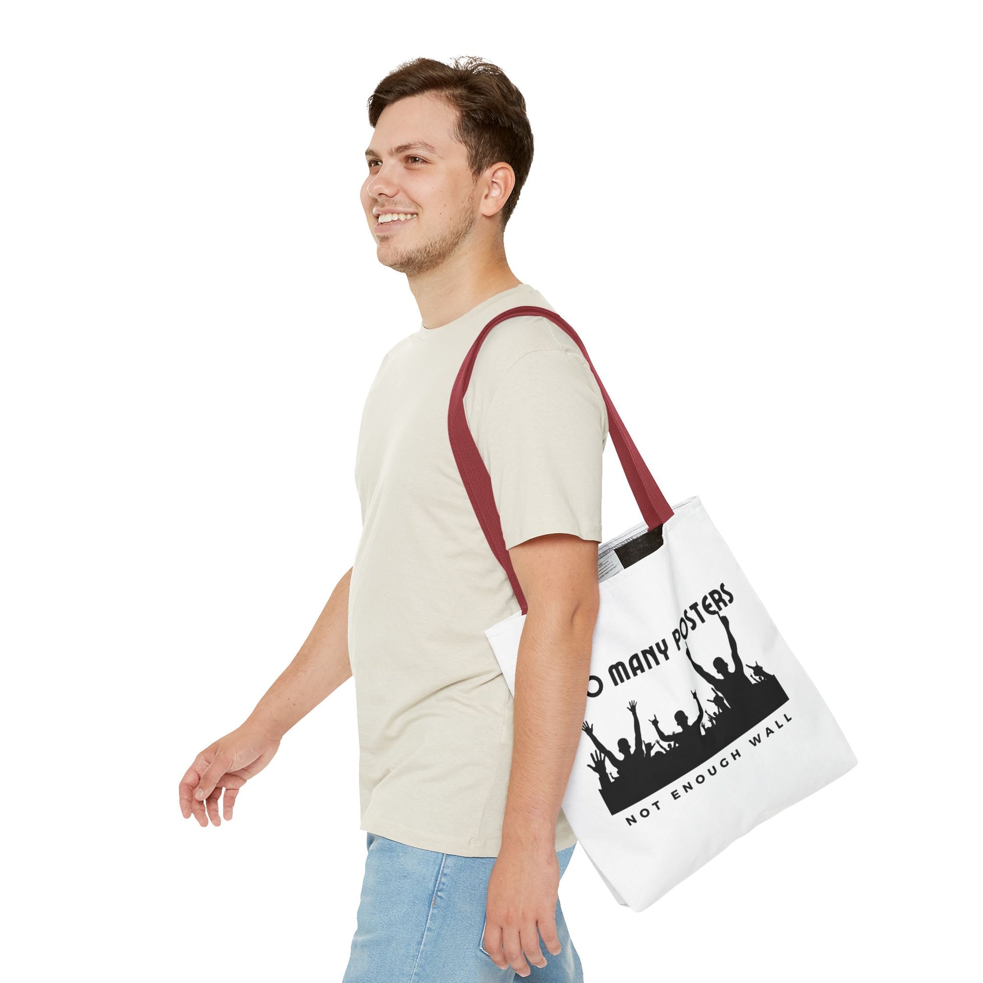Too Many Posters, Not Enough Wall – Fangirl Era Tote Bag - AOP, Fun and Stylish, Perfect for Music Lovers, Gift for Friends, Everyday Use, Beach Bag, Eco-Friendly - Mixtape Hearts